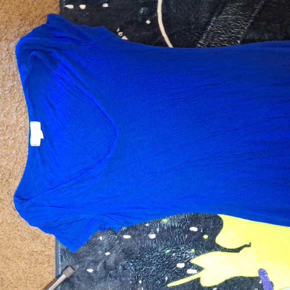 Blue short sleeve vneck dress size medium - Picture 2 of 4